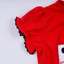 Red character hand smocked bubble - ARIA KIDS