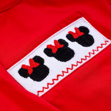 Red character hand smocked bubble - ARIA KIDS