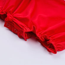 Red character hand smocked bubble - ARIA KIDS