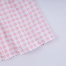 Pink character hand smocked gingham ruffle dress - ARIA KIDS