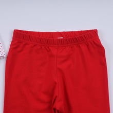 Red gingerbread hand smocked ruffle pants set - ARIA KIDS