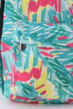 Green lily print backpack bag - ARIA KIDS