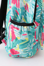 Green lily print backpack bag - ARIA KIDS