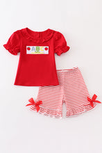 Red french knot ABC apple pencil boy set - ARIA KIDS