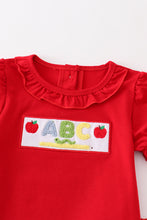 Red french knot ABC apple pencil boy set - ARIA KIDS