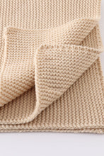 Beige baby soft knitted blanket