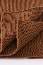 Brown baby soft knitted blanket - ARIA KIDS