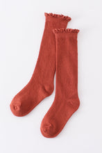 Caramel Knit lace knee high socks - ARIA KIDS