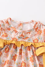 Mustard floral print girl set - ARIA KIDS