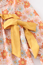 Mustard floral print girl set - ARIA KIDS