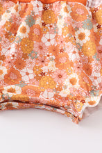Floral print ruffle girl bubble - ARIA KIDS