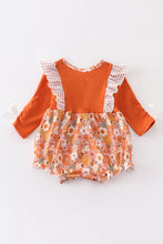 Floral print ruffle girl bubble - ARIA KIDS