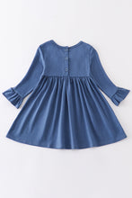 Blue owl french knot dress - ARIA KIDS