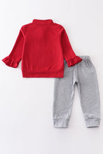 Maroon Mississippi embroidery girl set - ARIA KIDS