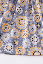 Mustard floral print ruffle dress - ARIA KIDS