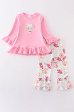 Pink cow applique girl set - ARIA KIDS