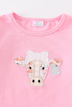 Pink cow applique girl set - ARIA KIDS