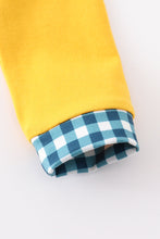 Mustard cow applique boy romper - ARIA KIDS