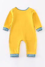 Mustard cow applique boy romper - ARIA KIDS