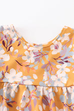 Mustard floral print girl bubble - ARIA KIDS