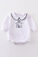 White nativity embroidery girl bubble - ARIA KIDS