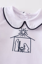 White nativity embroidery girl bubble - ARIA KIDS