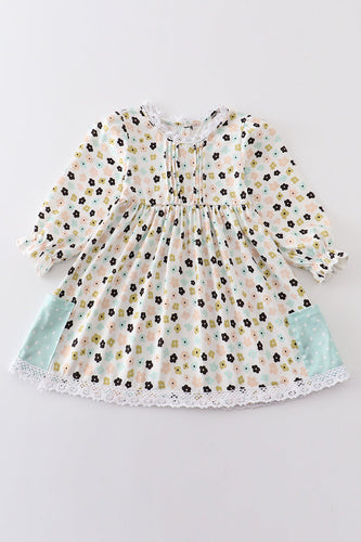 Floral print girl dress - ARIA KIDS