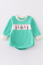 Pink stripe nutcracker smocked boy bubble