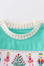 Pink stripe nutcracker smocked boy bubble