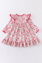 Pink valentine's day print ruffle dress - ARIA KIDS