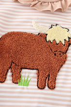 Brown high land cow french knot girl bubble - ARIA KIDS