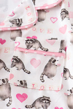Valentine's day heart print girl pajamas set - ARIA KIDS
