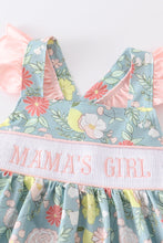 Sage floral print MAMA's GIRL smocked set - ARIA KIDS