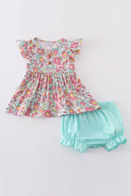 Pink floral print bloomer set - ARIA KIDS