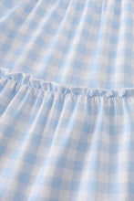 Blue farm embroidery tiered dress - ARIA KIDS