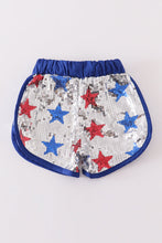 Patriotic star sequins girl shorts