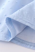 Blue swiss dot flag embroidery set - ARIA KIDS