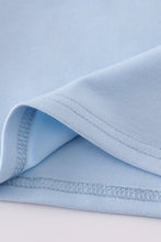 Blue character french knot top - ARIA KIDS