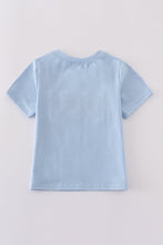 Blue character french knot top - ARIA KIDS