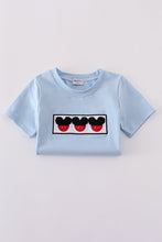 Blue character french knot top - ARIA KIDS