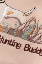 Daddy's hunting buddy embroidery boy romper - ARIA KIDS