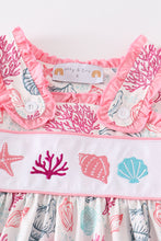 Pink Shell Embroidered Dress