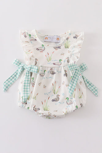 Sage Mallard Floral Bubble - ARIA KIDS