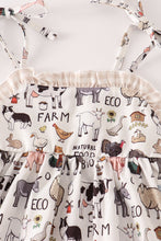 Beige farm strap girl set - ARIA KIDS
