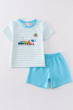 Blue farm embroidery boy set - ARIA KIDS