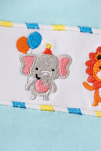Blue animals birthday embroidery boy set - ARIA KIDS