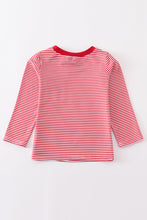 Red stripe football embroidery top - ARIA KIDS