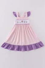 Purple cartoon embroidery girl dress - ARIA KIDS