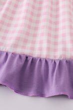Purple cartoon embroidery girl dress - ARIA KIDS
