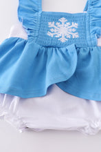 Blue frozen smocked girl bubble - ARIA KIDS